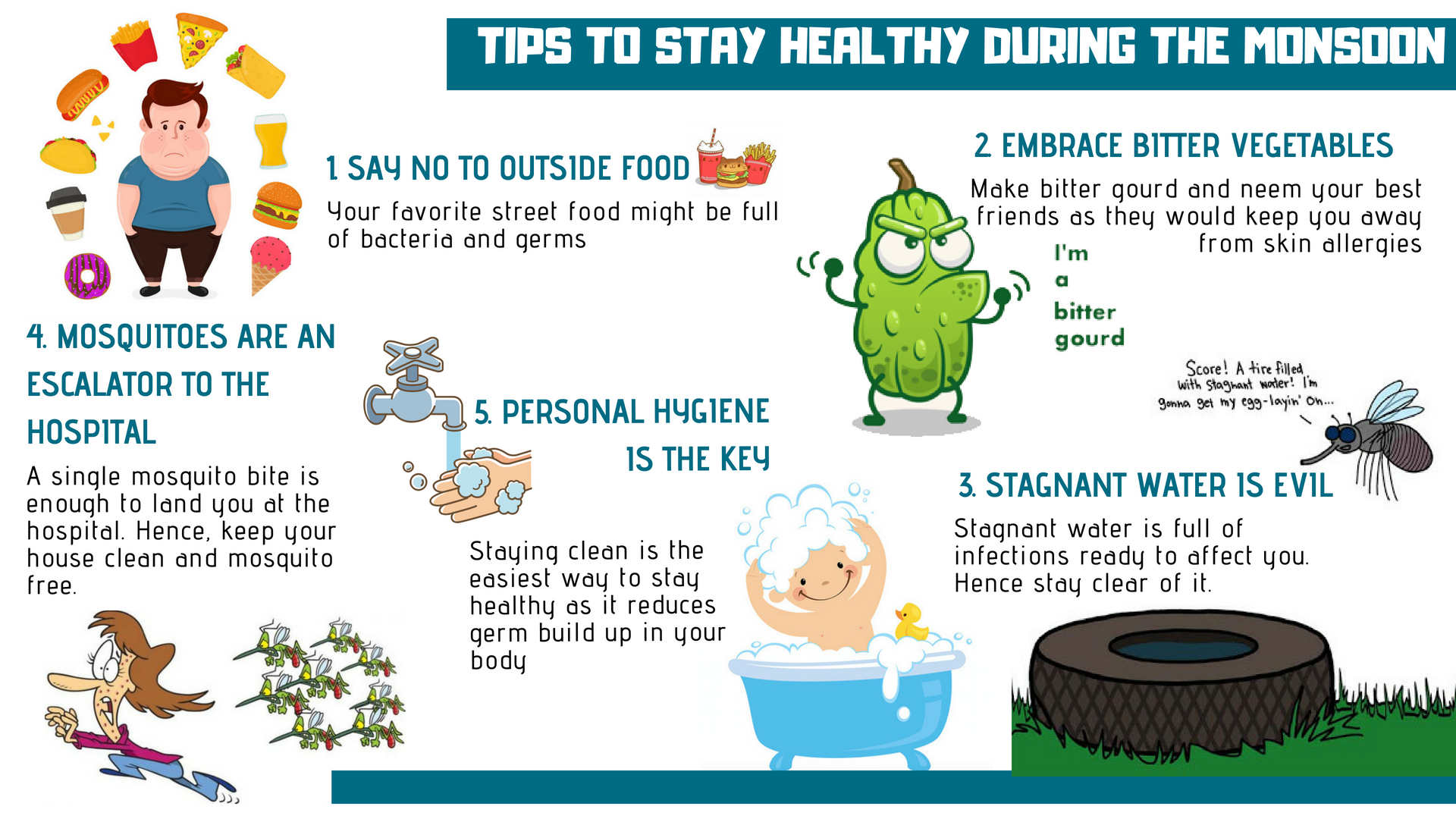 Tips to stay healthy in monsoon MONSOON IS HERE... LET’S STAY HEALTHY!